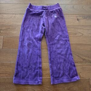 Vintage Oshkosh Purple Lounge Sweat Panst Wide Leg Velour 3t